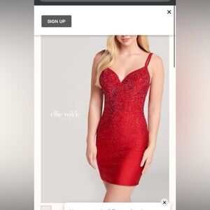 a red sequined bodycon dress! perfect for homecoming or a fancier dance